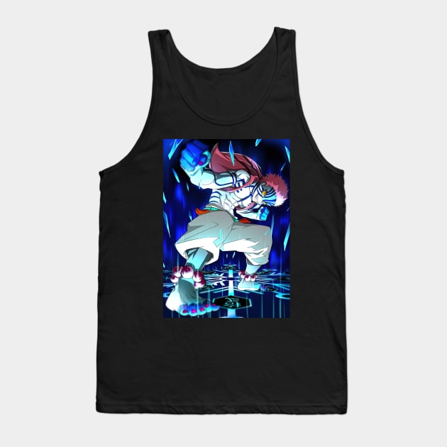 A Demon Akaza Tank Top by Valoka